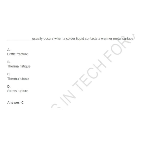 Printout API-571 Corrosion and Materials Exam Exam Study Guide - Picture 3 of 6